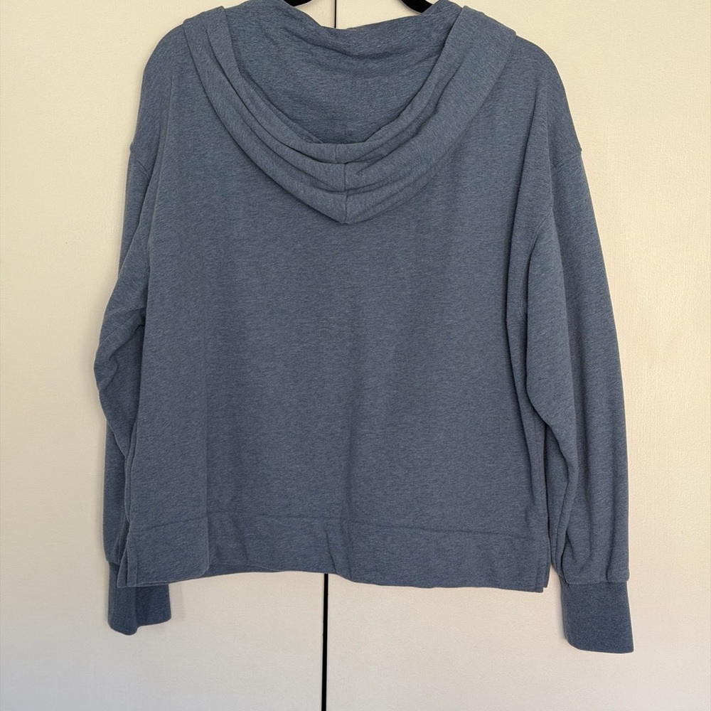 Gap Hoodie Sweatshirt Lace-Up Front Indigo M - Picture 3 of 4